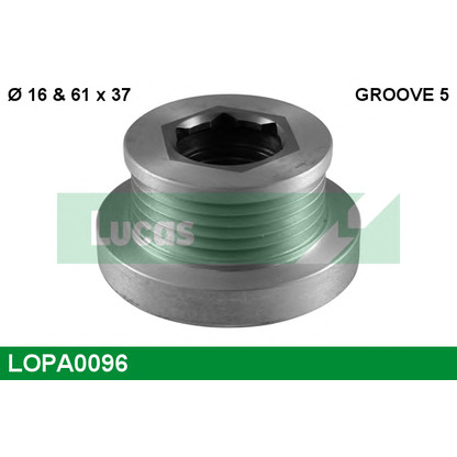 Photo Alternator Freewheel Clutch LUCAS LOPA0096