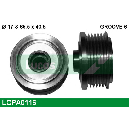 Photo Alternator Freewheel Clutch LUCAS LOPA0116