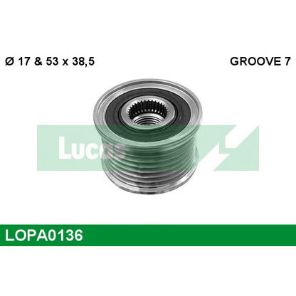 Photo Alternator Freewheel Clutch LUCAS LOPA0136