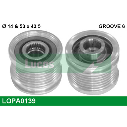 Photo Alternator Freewheel Clutch LUCAS LOPA0139