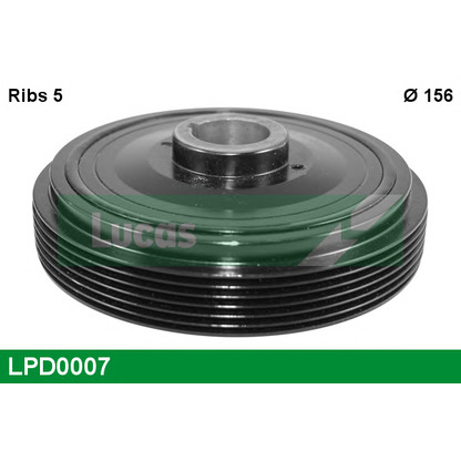 Photo Belt Pulley, crankshaft LUCAS LPD0007