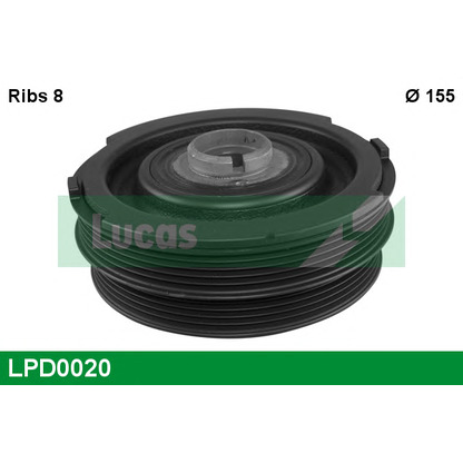 Photo Belt Pulley, crankshaft LUCAS LPD0020