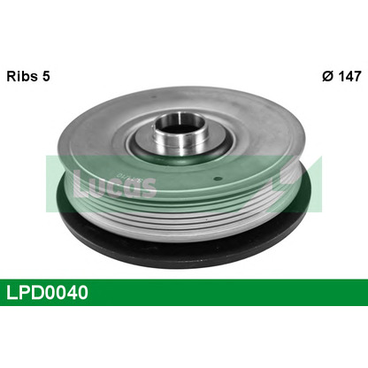 Photo Belt Pulley, crankshaft LUCAS LPD0040