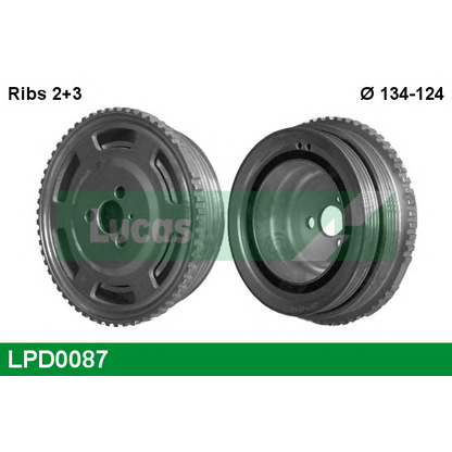 Photo Belt Pulley, crankshaft LUCAS LPD0087