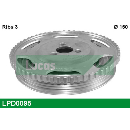 Photo Belt Pulley, crankshaft LUCAS LPD0095