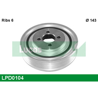 Photo Belt Pulley, crankshaft LUCAS LPD0104