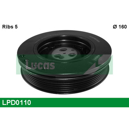 Photo Belt Pulley, crankshaft LUCAS LPD0110