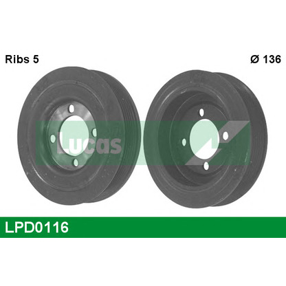 Foto Riemenscheibe, Kurbelwelle LUCAS LPD0116