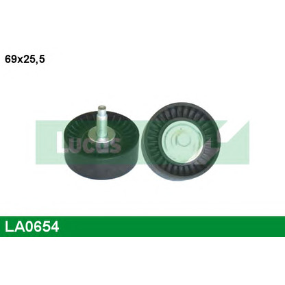 Photo Deflection/Guide Pulley, v-ribbed belt LUCAS LA0654