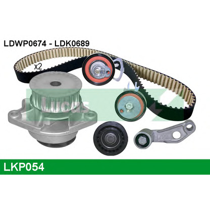 Photo Water Pump & Timing Belt Kit LUCAS LKP054