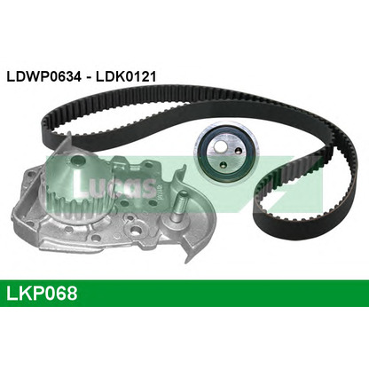 Foto Pompa acqua + Kit cinghie dentate LUCAS LKP068