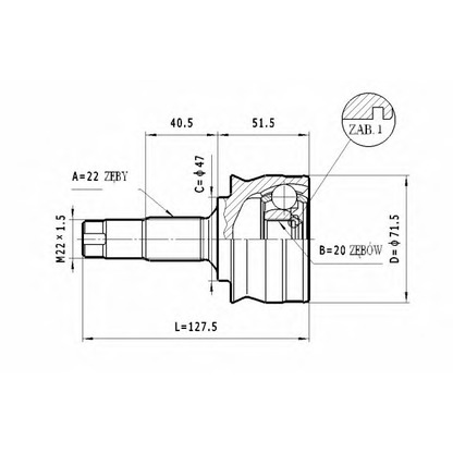 Photo Jeu de joints, arbre de transmission STATIM C001