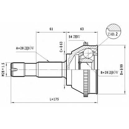 Foto Juego de articulación, árbol de transmisión STATIM C127