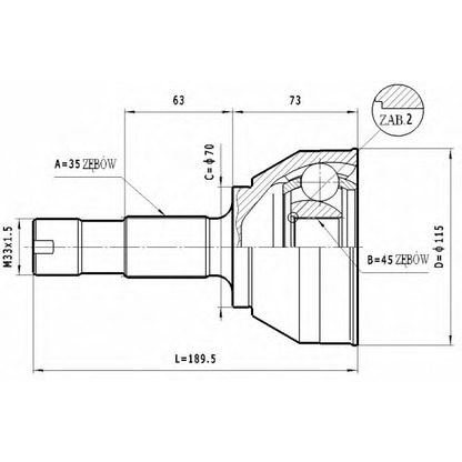 Foto Juego de articulación, árbol de transmisión STATIM C129