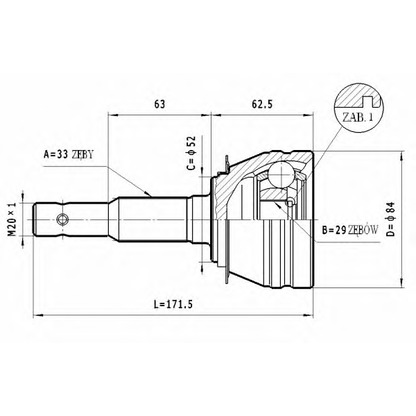 Photo Jeu de joints, arbre de transmission STATIM C138