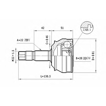 Photo Jeu de joints, arbre de transmission STATIM C149