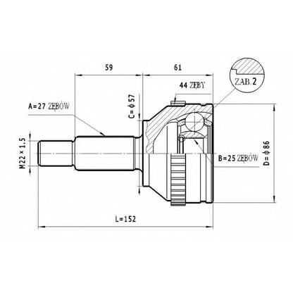 Photo Jeu de joints, arbre de transmission STATIM C207