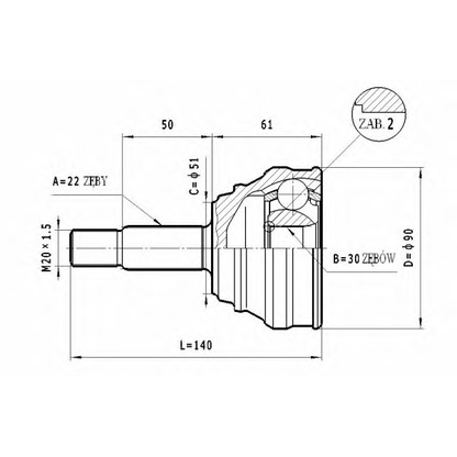 Photo Joint Kit, drive shaft STATIM C293