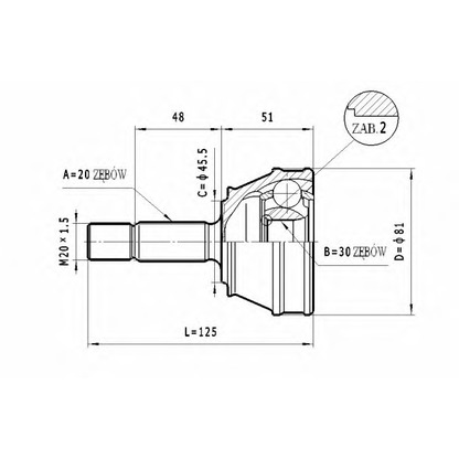 Photo Jeu de joints, arbre de transmission STATIM C304