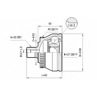 Photo Joint Kit, drive shaft STATIM C322