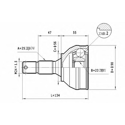 Photo Jeu de joints, arbre de transmission STATIM C342