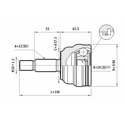 Photo Joint Kit, drive shaft STATIM C359