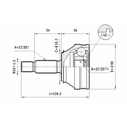 Photo Joint Kit, drive shaft STATIM C364