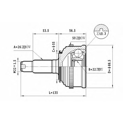 Photo Jeu de joints, arbre de transmission STATIM C430