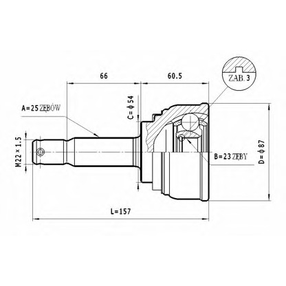 Photo Joint Kit, drive shaft STATIM C457