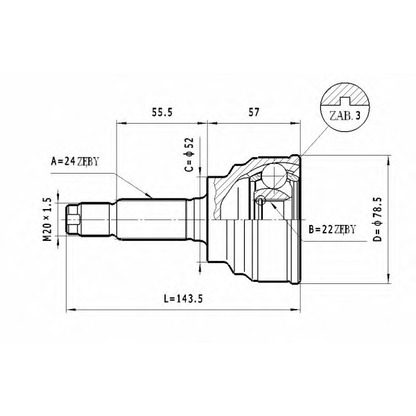 Photo Joint Kit, drive shaft STATIM C462