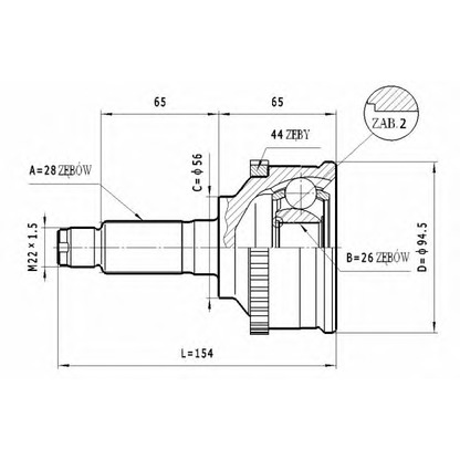 Photo Jeu de joints, arbre de transmission STATIM C477