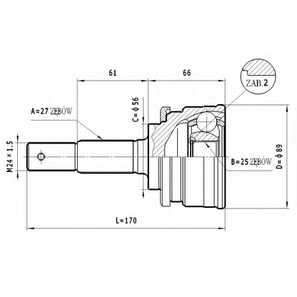 Фото Шарнирный комплект, приводной вал STATIM C514