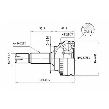 Photo Jeu de joints, arbre de transmission STATIM C564