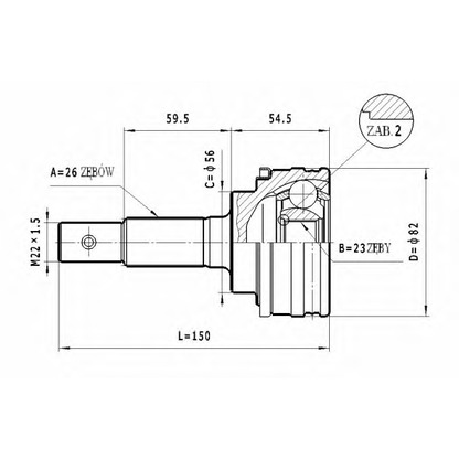 Photo Jeu de joints, arbre de transmission STATIM C584