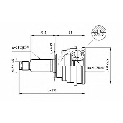 Photo Joint Kit, drive shaft STATIM C637