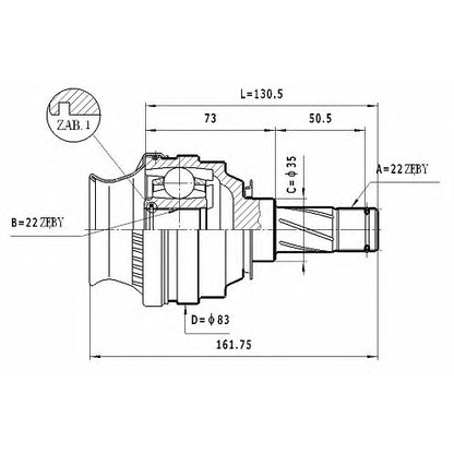 Photo Joint Kit, drive shaft STATIM CW030