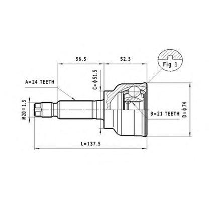 Photo Jeu de joints, arbre de transmission STATIM C475