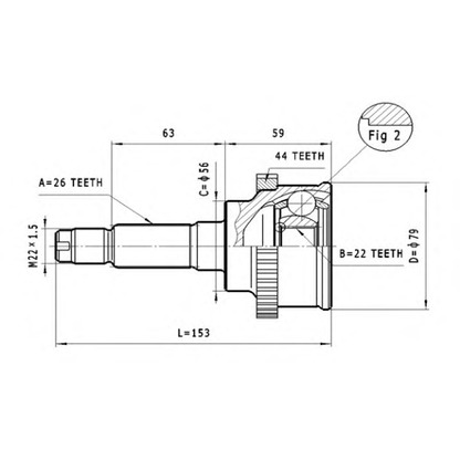 Photo Jeu de joints, arbre de transmission STATIM C481