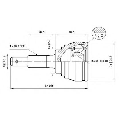 Photo Jeu de joints, arbre de transmission STATIM C566