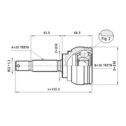 Photo Jeu de joints, arbre de transmission STATIM C625