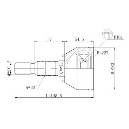 Photo Joint Kit, drive shaft STATIM C241