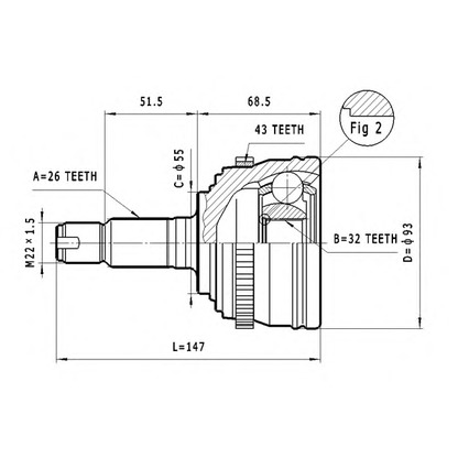 Photo Joint Kit, drive shaft STATIM C421