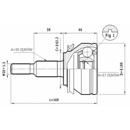 Photo Joint Kit, drive shaft STATIM C294