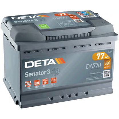 Photo Starter Battery; Starter Battery DETA DA770