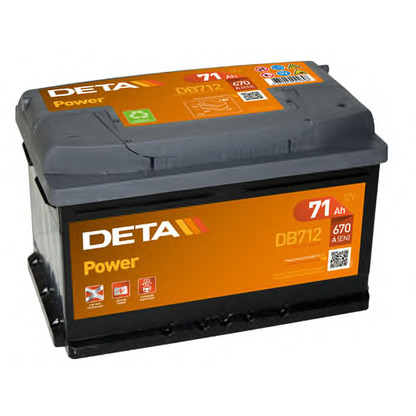 Photo Batterie de démarrage; Batterie de démarrage DETA DB712