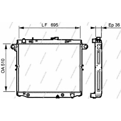 Photo Radiator, engine cooling NPS T156A157