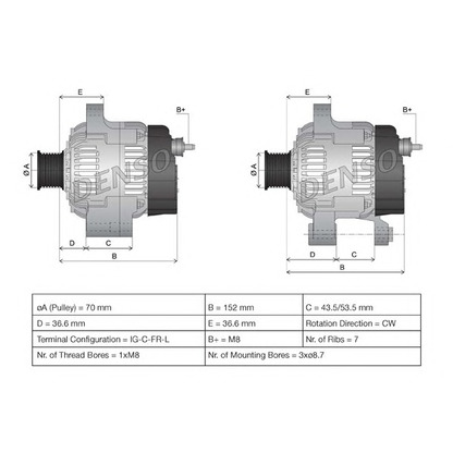 Foto Alternador NPS DAN985