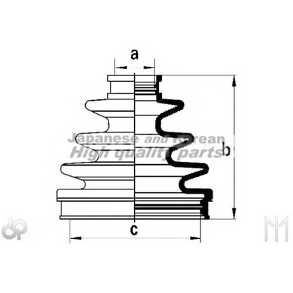 Photo Bellow Set, drive shaft ASHUKI 08588102