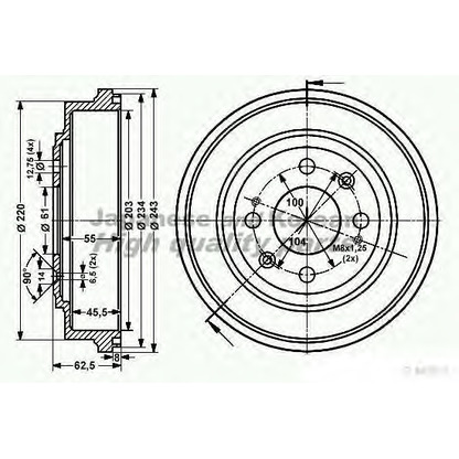 Photo Brake Drum ASHUKI 10209004