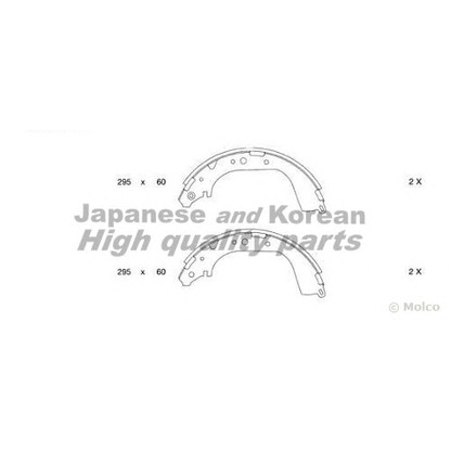 Photo Brake Shoe Set ASHUKI 10500401